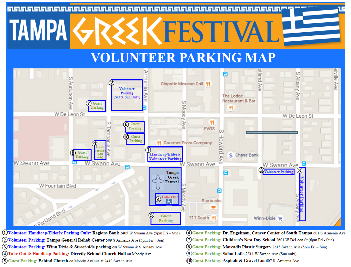 GETTING HERE Tampa Greek Festival